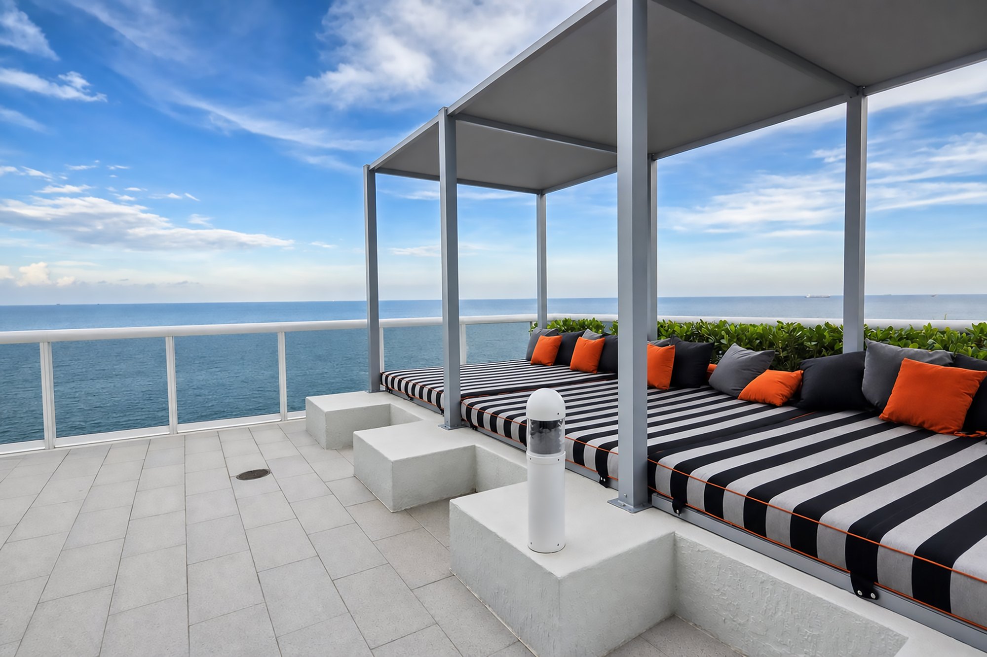 Oceanfront terrace